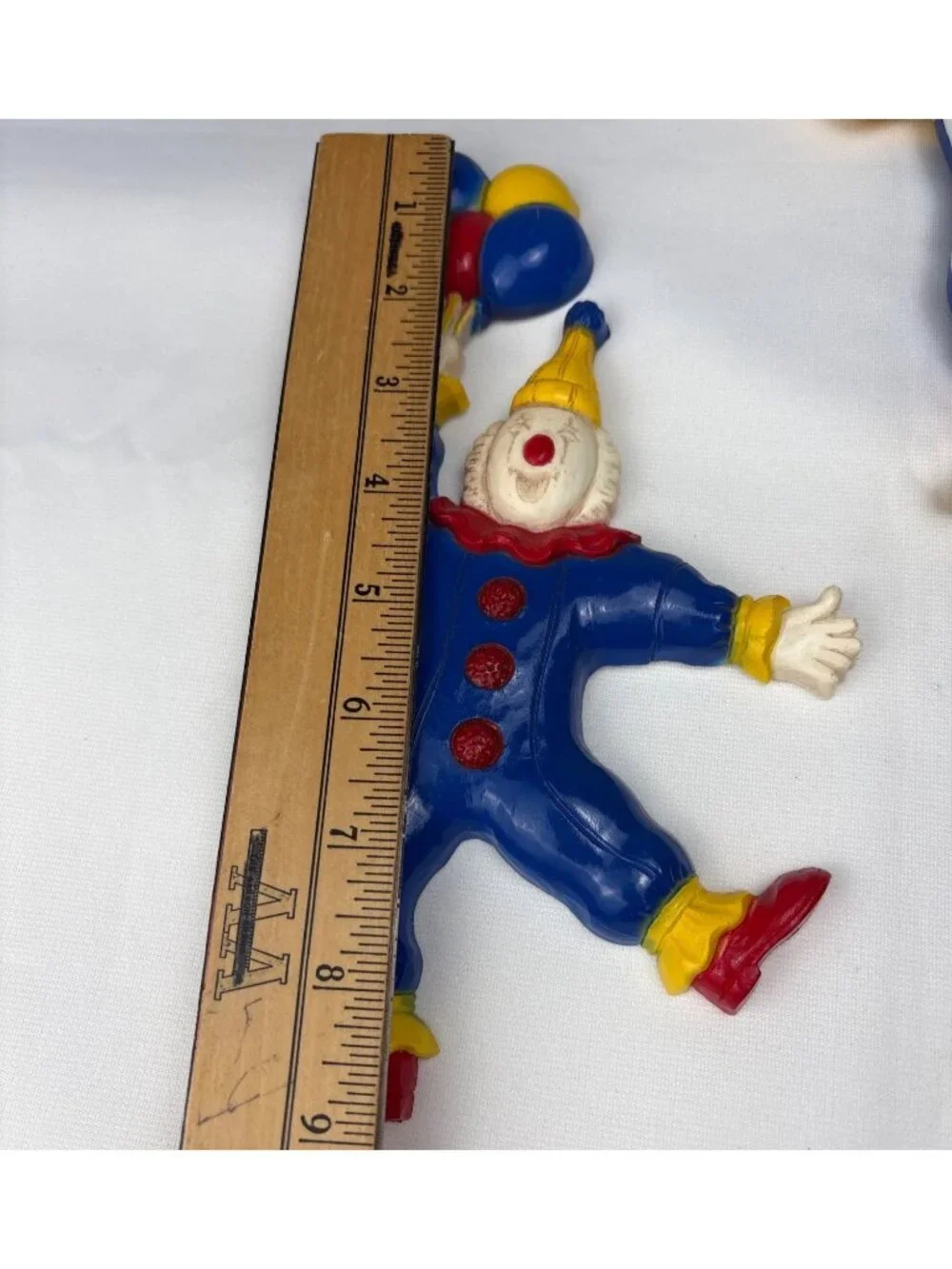 Kitchy Clown Wall Plaques Set Circus Burwood Yellow & Blue Plastic 8.5